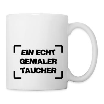 Taucher / Taucherin / Schwimmer / Schwimmen - Tasse - Weiß - Rechts