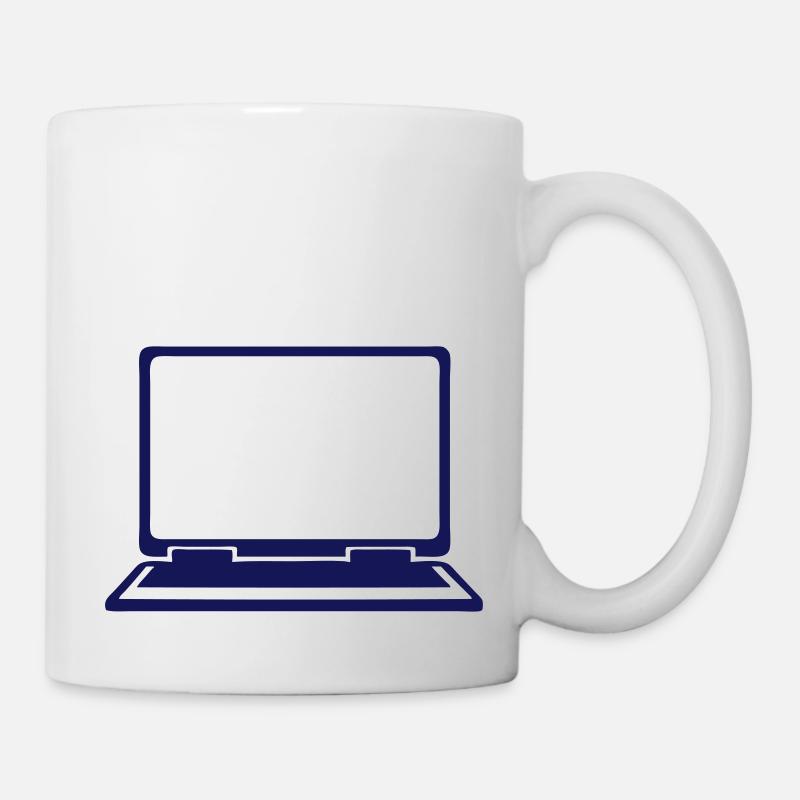 ordinateur portable computer icone 802 - Mug blanc - blanc