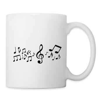 Melodie Musik Noten - Tasse - Weiß - Rechts