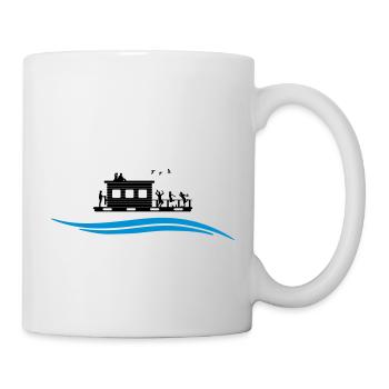 Hausboot Wasser - Tasse - Weiß - Rechts