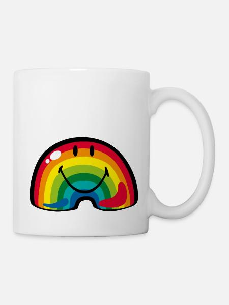 Smiley Rainbow - Tasse - Weiß