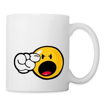 Smiley Angry - Mug blanc - blanc - Droite
