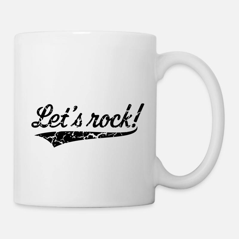 Let's Rock! (Rock 'n' Roll Musique / Vintage) - Mug blanc - blanc