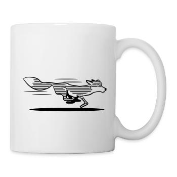 Fox running race striped - Mug - white - Right