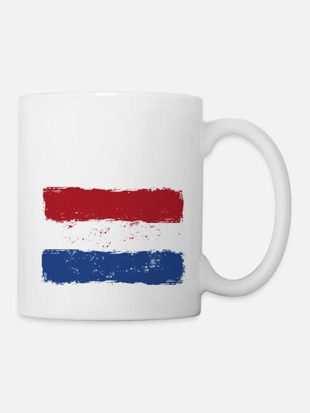 Netherlande Flag - Tasse - Weiß