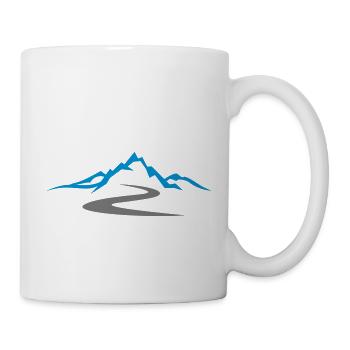Landschaft - Berge Straße - Tasse - Weiß - Rechts