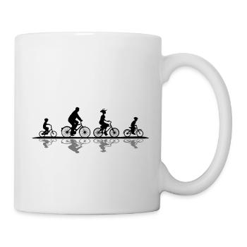 Freizeit - Radfahrer - Tasse - Weiß - Rechts