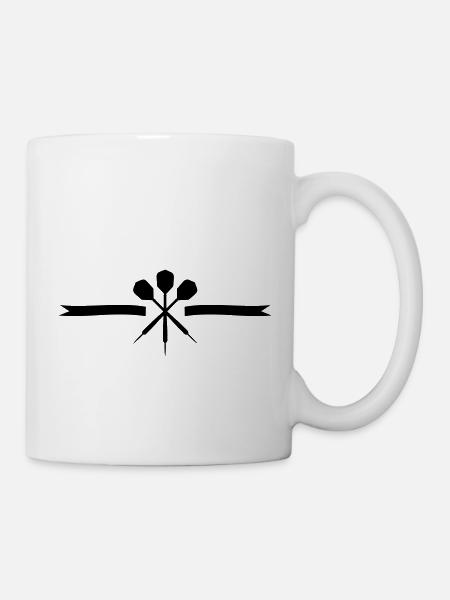 darts line - Tasse - Weiß