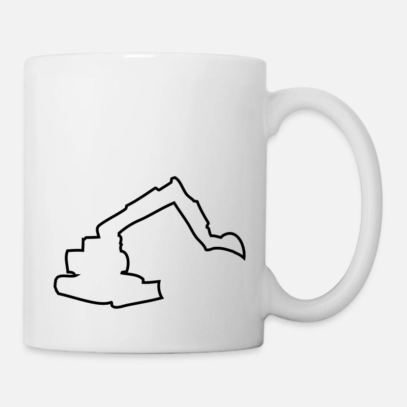 bagger - Tasse - Weiß