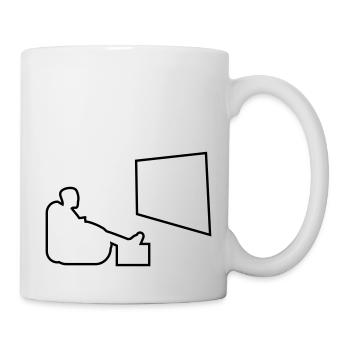 smart tv chillen auf sofa - Tasse - Weiß - Rechts