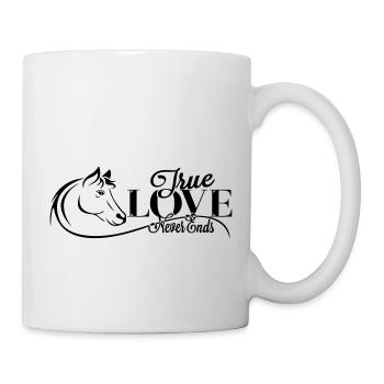 Cheval Le véritable amour ne se termine jamais Le véritable amour ne se termine jamais - Mug blanc - blanc - Droite