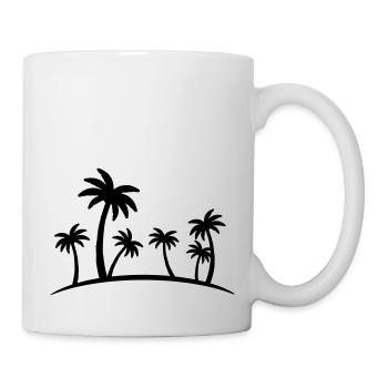 beach palm - Tasse - Weiß - Rechts