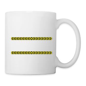 Rahmen Absperrband - Tasse - Weiß - Rechts