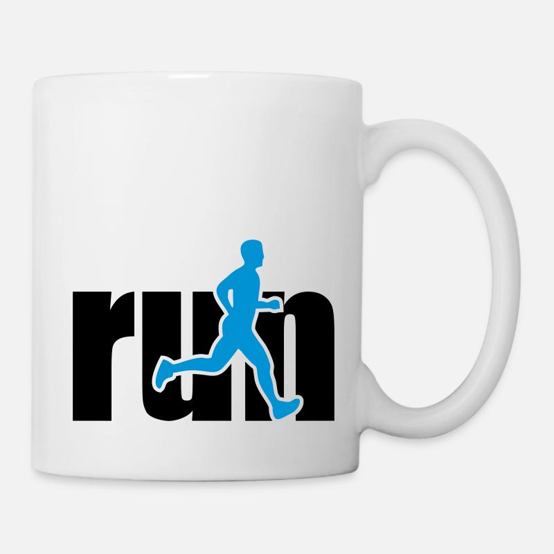 run man 2 colours - Tasse - Weiß