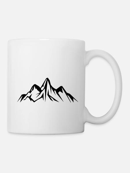 mountain design - Tasse - Weiß