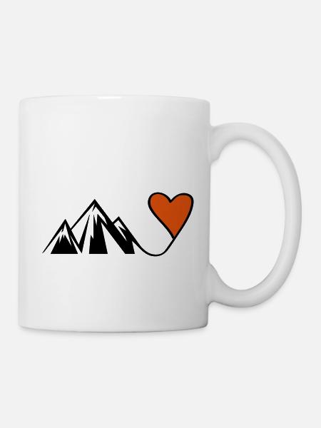 mountain heart - Tasse - Weiß
