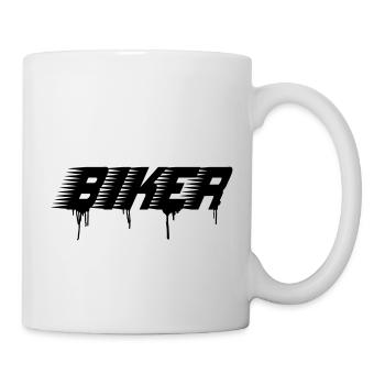 biker - Tasse - Weiß - Rechts