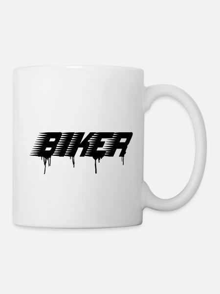 biker - Mug blanc - blanc