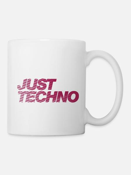 JUST TECHNO - Tasse - Weiß