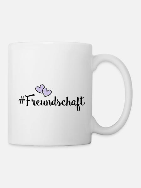 freundschaft herzen - Tasse - Weiß