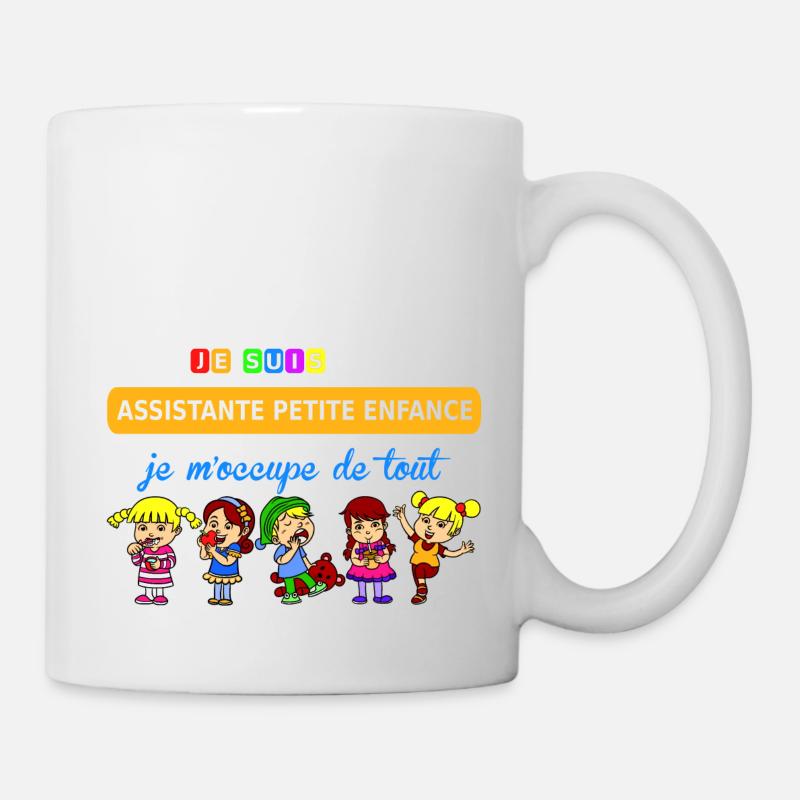 je suis assistante petite enfance - Mug blanc - blanc