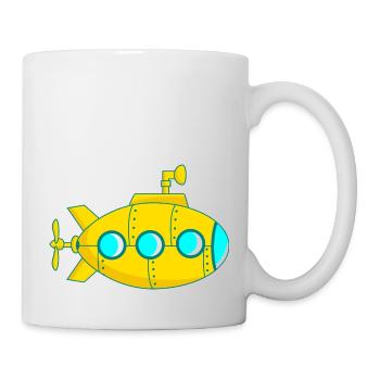 Gelbes U-Boot - Tasse - Weiß - Rechts