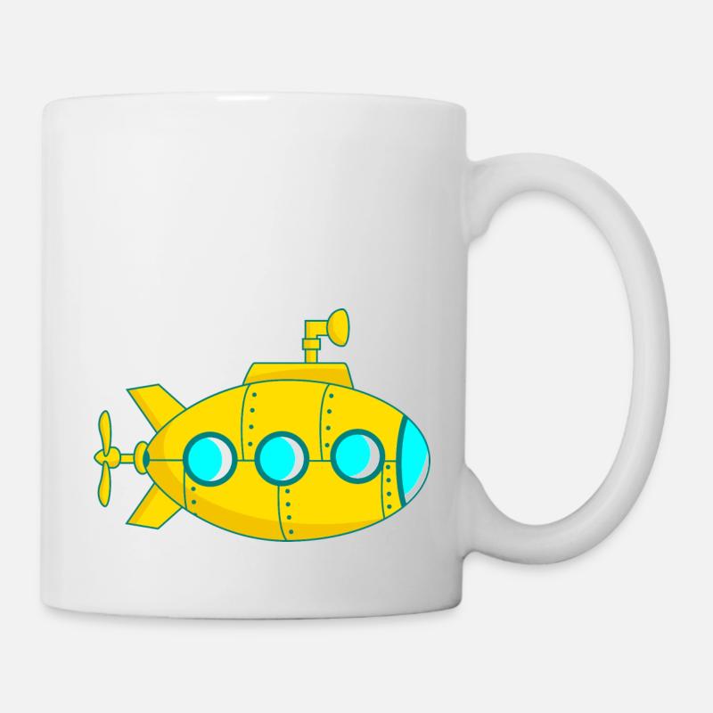 Gelbes U-Boot - Tasse - Weiß