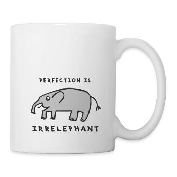 Perfection is irrelephant - Elephant - light/grey - Mug - white - Right