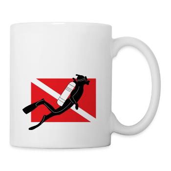 DRAPEAU DE PLONGÉE - Mug blanc - blanc - Droite