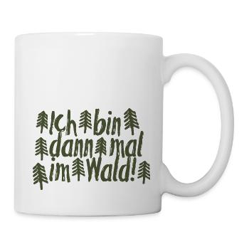 Im Wald Outdoor Geschenk für Bushcraft Survival - Tasse - Weiß - Rechts