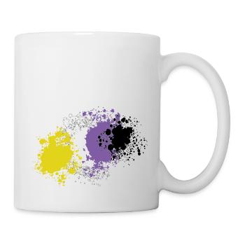 Non-binary pride blobs - Mug - white - Right