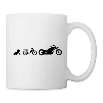 Der Weg zum harten Biker - Tasse - Weiß - Rechts