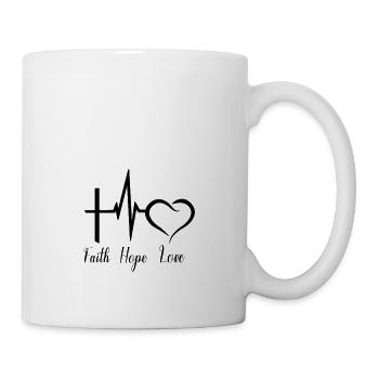 Foi espoir amour - Mug blanc - blanc - Droite
