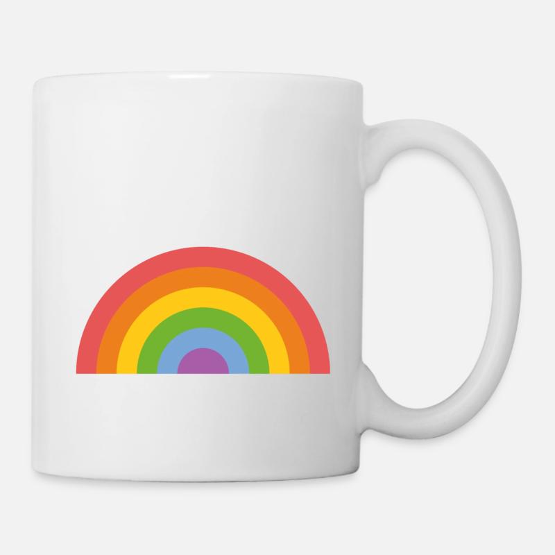 Regenbogen - Tasse - Weiß