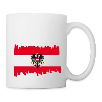 Austria National Flag - brush - Tasse - Weiß - Rechts