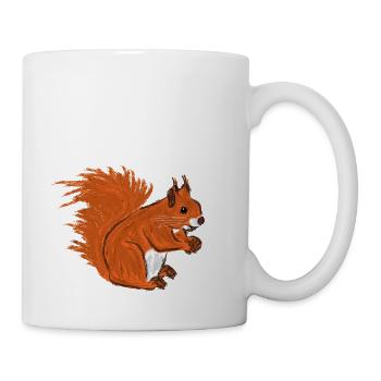 Écureuil rouge / European Red Squirrel VII - Mug blanc - blanc - Droite