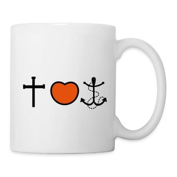 Foi amour espoir - Mug blanc - blanc - Droite