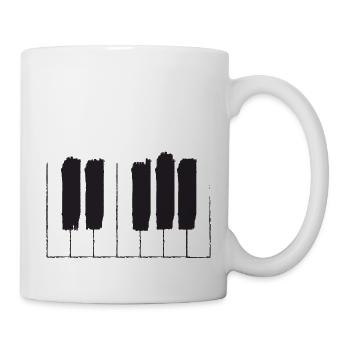 Piano, touches du clavier. Journée du piano. La musique. - Mug blanc - blanc - Droite