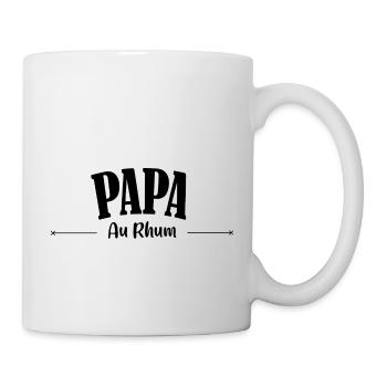 Papa au rhum, jeux de mots papa - Mug blanc - blanc - Droite