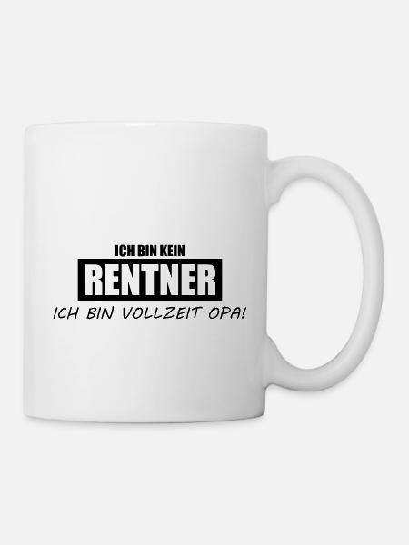 ich bin kein rentner ich bin vollzeit opa - Tasse - Weiß