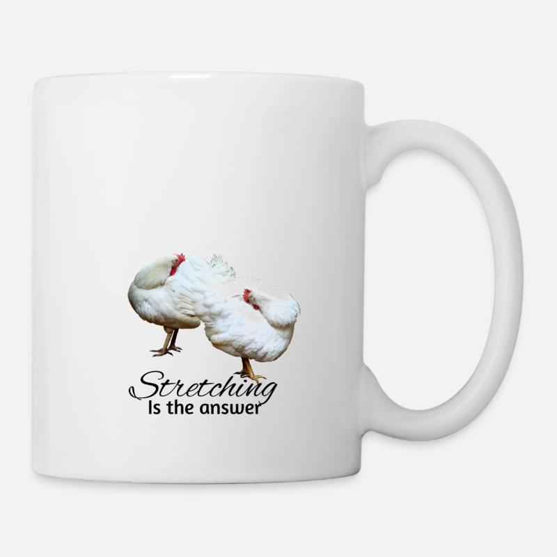 Stretching will do you good // stretching is the answe - Mug - white