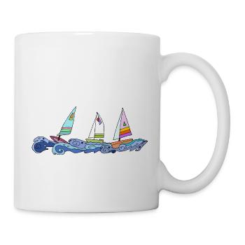 Segelboote - Tasse - Weiß - Rechts