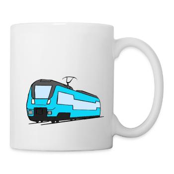 Regionalbahn Zug Lok Eisenbahn Modelleisenbahn - Tasse - Weiß - Rechts