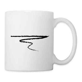 Stroke art brush stroke underline crack line - Mug - white - Right