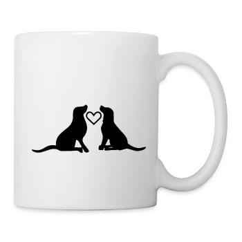 Chien chien - Mug blanc - blanc - Droite