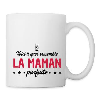 voici à quoi ressemble la maman parfaite - Mug blanc - blanc - Droite