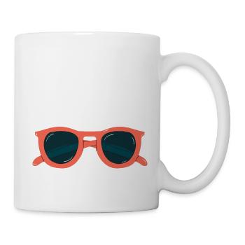 bunte Brille - Tasse - Weiß - Rechts
