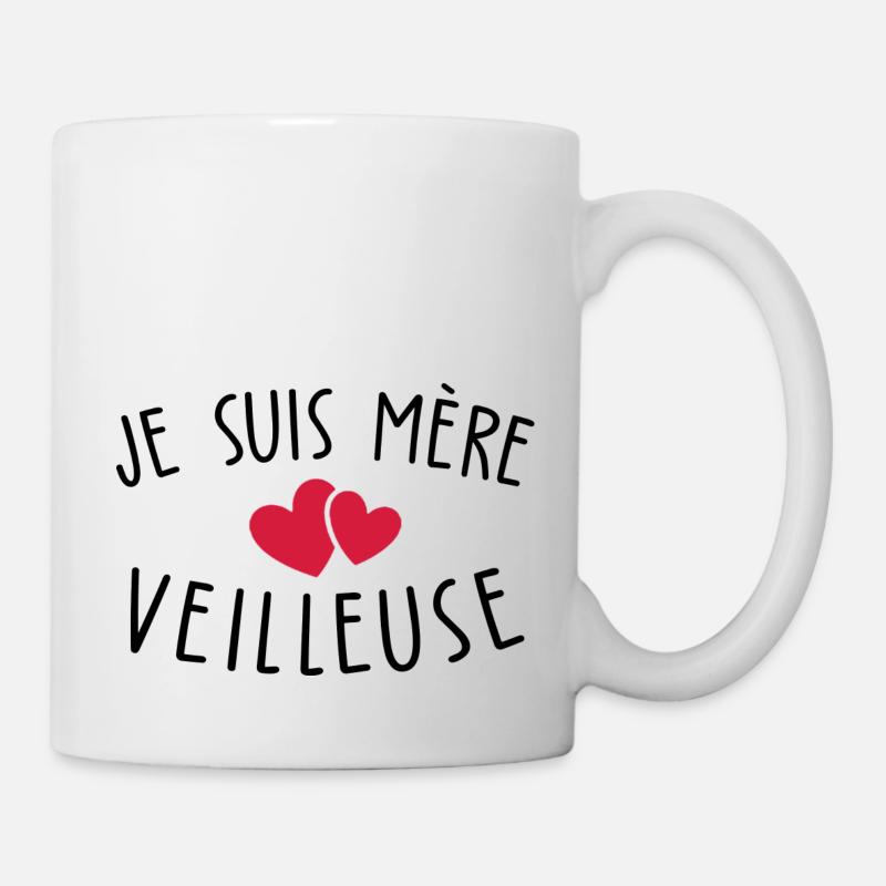 je suis mère veilleuse / humour maman - Mug blanc - blanc