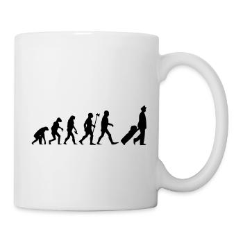 evolution pilot airplane pilot aviator - Mug - white - Right