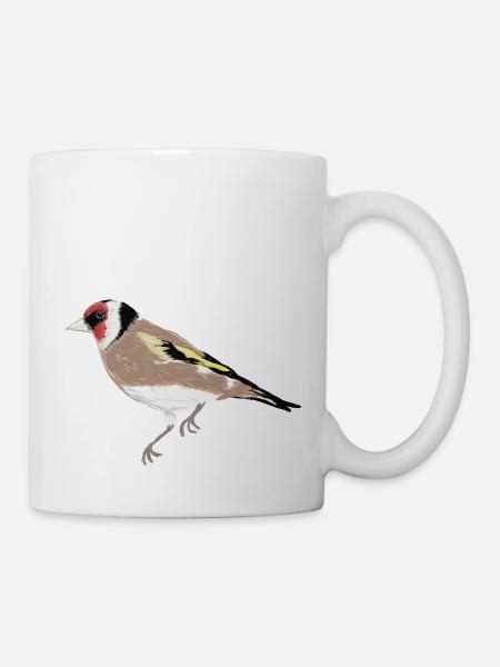 Gartenvogel Stieglitz - Tasse - Weiß